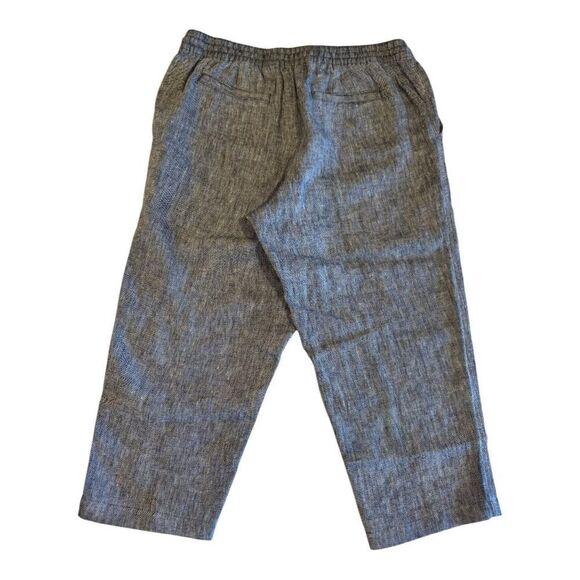 Land’s End Women’s Linen Cropped Pants  Size 10P - Picture 3 of 8